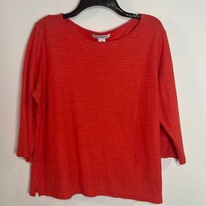 Liz Claiborne T-Shirt Women's Size XL 3/4 Sleeve Scoop Neck Knit Tee Shirt